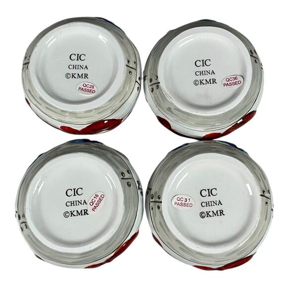 RARE HTF Set of 4 Butter Cups Ceramic Kate McRostie Certified International - Picture 6 of 11